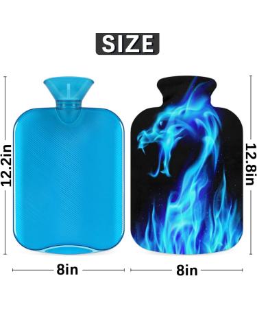 Fire Dragon Hot Water Bottle with Fluffy Cover - 2L Capacity for Kids Men & Women | Cozy Nights & Pain Relief - Buy Online on GoSupps.com