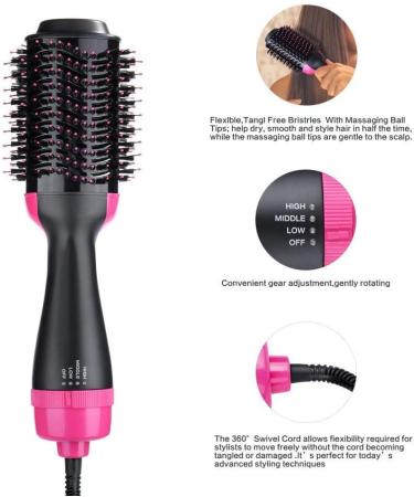 One-step hair dryer and volumizer 2-in-1 multifunctional hairdryer with hot air comb  - Buy Online on GoSupps.com