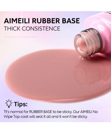 AIMEILI 5 in 1 Sheer Color Rubber Base Gel Nail Polish - Nail Strengthener & Rhinestones Glue Gel - (435) 10ml - Buy Online on GoSupps.com