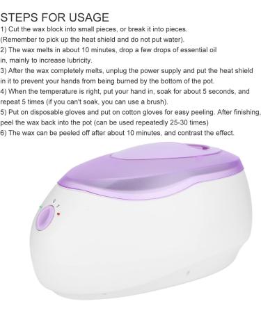 X&Z-XAOY Bain De Paraffine pour Les Mains Et Les Pieds Appareil Professionnel De Bain De Paraffine Chauffage Rapide Chauffe-Cire De 2.5L(Purple) - Buy Online on GoSupps.com