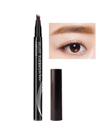 4 Points Eyebrow - Four-Fork Eyebrow Pencil for Makeup Natural-Looking Waterproof Eyebrow Makeup Supplies for Dating Parties and Daily Use A: Coffee Brown