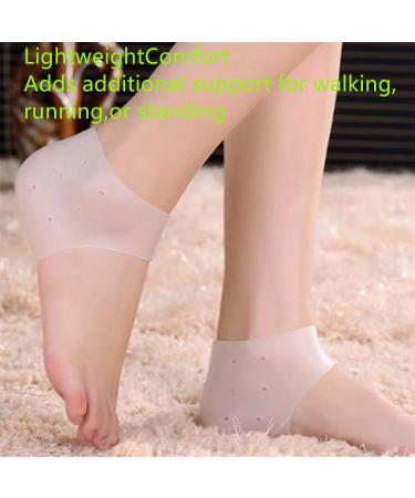 Silicone Heel Cups & Protectors for Dry Cracked Heels - Pain Relief for Plantar Fasciitis | Universal Size for Men & Women - 4 Pairs - Buy Online on GoSupps.com