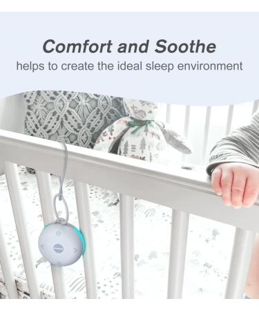 Portable White Noise Machine for Baby Sleeping with 17 Soothing Sounds and Night Lights - USB Rechargeable, Easy Hanging, Child Lock - Compact & Lightweight Kids Travel Essential - Buy Online on GoSupps.com