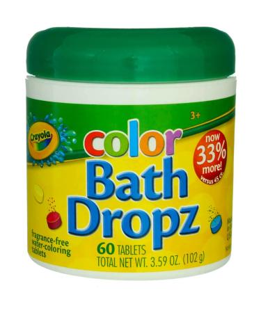 Crayola Color Bath Dropz Fragrance Free 60 ea(Pack of 2) by Crayola