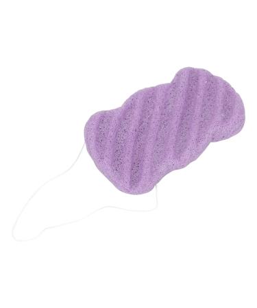 Eco-Friendly Facial Sponge | Plant Fiber Cleansing Puff for Beauty | Long Wavy Lavender Design - Buy Online on GoSupps.com