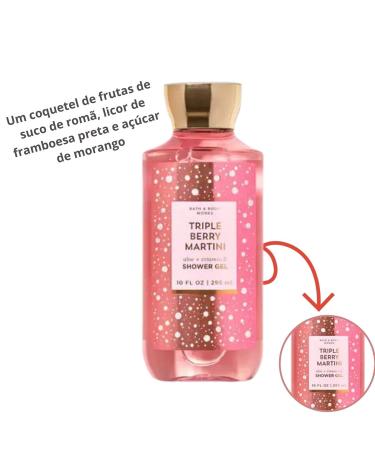 Buy Bath and Body Works Triple Berry Martini Shower Gel 10oz - Full Size - Refreshing Body Wash for Radiant Skin - International Shipping Available - Buy Online on GoSupps.com