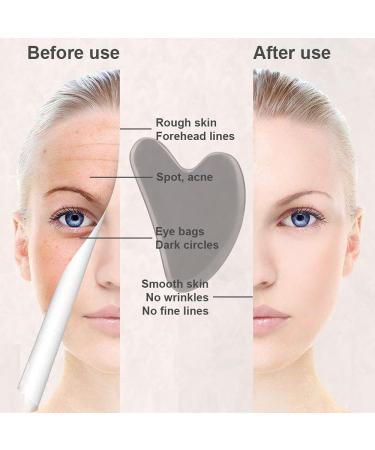 100% Natural Black Heart-Shaped Gua Sha Stones for Face Eyes & Neck - Massage Tool for Skin Care & Relaxation - Buy Online on GoSupps.com