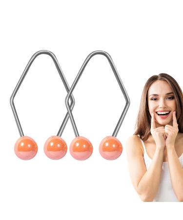 Cheek exercise Facial muscle trainer for a beautiful hollow smile Stewardess supplies for sleeping working reading studying typing Orange