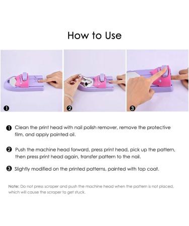Nail Art Pattern Printer DIY Stamper Manicure Printing Machine Set with 6 Stainless Steel Templates - Buy Online on GoSupps.com