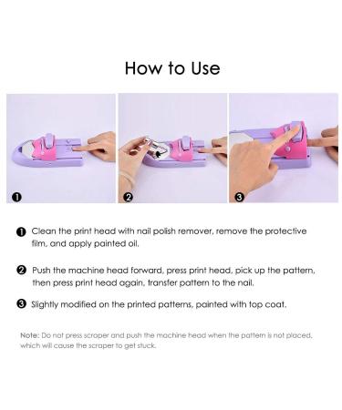 Nikou Nail Art DIY Pattern Printing - Professional Nail Printer Manicure Tools for Personal & Salon Use - Buy Online on GoSupps.com