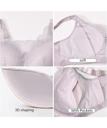 XWSM Post-Surgical Mastectomy Bra for Women | Cotton Wireless Bralette with Prosthesis Bags | XXL/XXXXL Blue - Buy Online on GoSupps.com