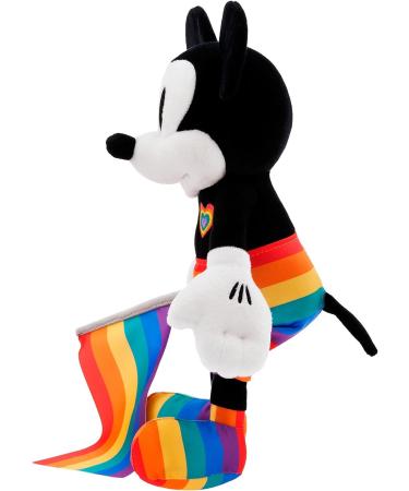 Disney Store Mickey Mouse Pride Plush Toy 35cm - Official Cuddly Character with Rainbow Shorts & Flag - Ages 0 - Buy Online on GoSupps.com