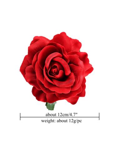 InSowni 16 Pack Big Rose Flower Hair Clips Brooch Pins for Women Girl Bridal - 16PCS S1 - Buy Online on GoSupps.com