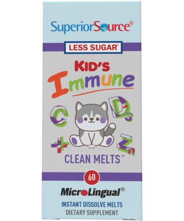 Kid's Immune Clean Melts 60 Ct Micro Tablets - Zinc, Vitamin C, D3, Elderberry - Non-GMO - Quick Dissolve Sublingual - Alternative to Gummies - Buy Online on GoSupps.com