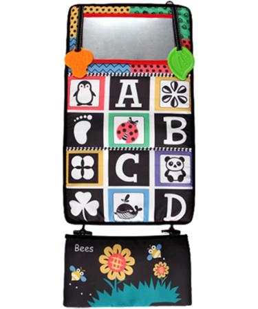 SunshineFace Baby Crackling Book & Belly Time Mirror - Soft Infant Toy with Bite Ring for Vision Development - Foldable Red Design - Buy Online on GoSupps.com