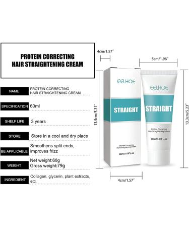 Keratin Treatment Hair Straightening Cream Protein Correcting Hair Straightening Cream Nourishing Fast Smoothing Collagen Hair Straightener Cream - Buy Online on GoSupps.com
