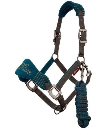 LeMieux Vogue Fleece Headcollar & Leadrope - Full Size Navy/Royal Blue | Premium Horse Gear for International Shipping - Buy Online on GoSupps.com