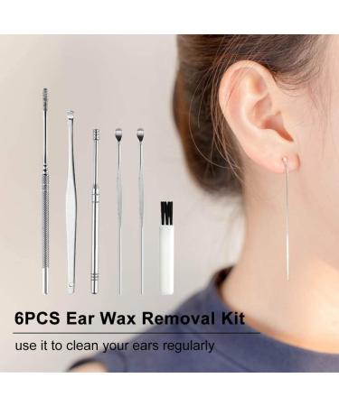 PENCHEN 6PCS Stainless Steel Ear Wax Removal Kit - Ear Pick Cleaner Tool Set for Ear Care Cleaning - Buy Online on GoSupps.com