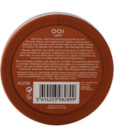 Rimmel London Radiance Shimmer Brick Pressed Bronzer 001 Light 12g - Light As Air Contouring Formula - Buy Online on GoSupps.com