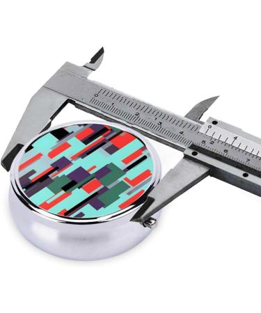 Portable Striped Round Pill Box Organizer | 3 Compartment Travel Pill Case for Easy Medication Management - Buy Online on GoSupps.com