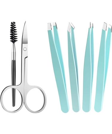 Eyebrow tweezers professional tweezers set of 4 types tweezers eyebrow brush and eyebrow scissors. Couple gift professional eyebrow tweezers eyebrow tweezers. - Buy Online on GoSupps.com
