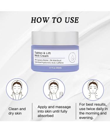 Neck Firming Cream - Anti-Aging Tightening & Lifting Formula for Youthful Skin | Reduce Fine Lines & Wrinkles (1.7 oz - Buy Online on GoSupps.com
