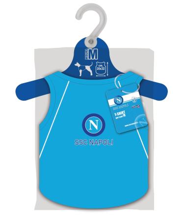 SSC NAPOLI Unisex Adult T-Shirt for Dogs Official Product SSCN Logo Blue Size M M