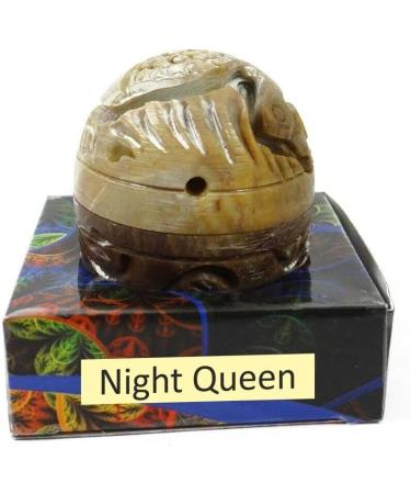 Stone Jar Night Queen Solid Perfume Long Lasting Body Fragrance In Large Hand Carved- 8 gm (Pack Of 1) - Buy Online on GoSupps.com