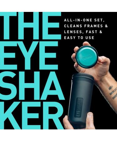 Eyeshaker Set - Patented Glasses Cleaning Device | Complete Package with Cleaner & Microfiber Cloth for Innovative Eyewear Care - Buy Online on GoSupps.com