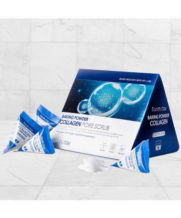 Farmstay Baking Powder Collagen Pore Scrub 7g x 25 PCs | Deep Cleansing Facial Peeling Prevents Comedones & Pimples Hydrating Hydrolyzed Collagen - Buy Online on GoSupps.com