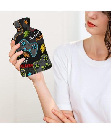 Colorful Plush Hot Water Bottle with Cover - Fun Hand Warmer for Adults & Kids | 26.5x15.3cm - International Shipping Available! - Buy Online on GoSupps.com