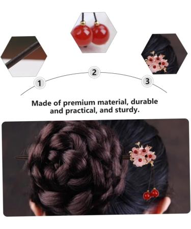DOITOOL 1pc Flower Bead Hairpin Ancient Hair Sticks Hair Accessories Vintage Style Hair Clasp Hanfu Hair Stick Hair Pin Updo Hair Clasp Wooden Woman Palace Pearl Hairpin - Buy Online on GoSupps.com