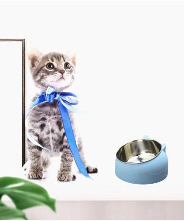 2 Pack Stainless Steel Pet Cat Bowl Cat Food Bowl Cat Water Bowl (200 ml black+white) black+white 200 ml - Buy Online on GoSupps.com