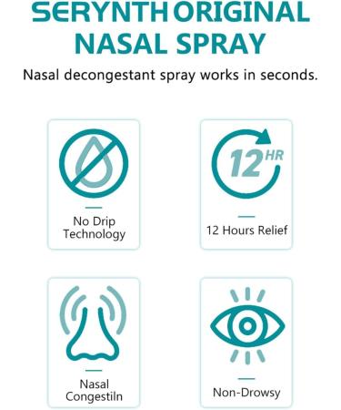 Nasal Spray with Naphazoline HCL Decongestant, Strength 12 Hour Over-The-Counter Medication Nose Spray for Sinus Relief, Nasal Decongestants for Adults & Sinus Congestion, Cooling Menthol, 1 fl oz - Buy Online on GoSupps.com