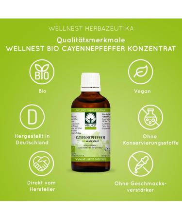 Organic Cayenne Pepper Concentrate Tincture - Handmade in Germany | 100% Natural & Vegan - Premium Quality - Buy Online on GoSupps.com