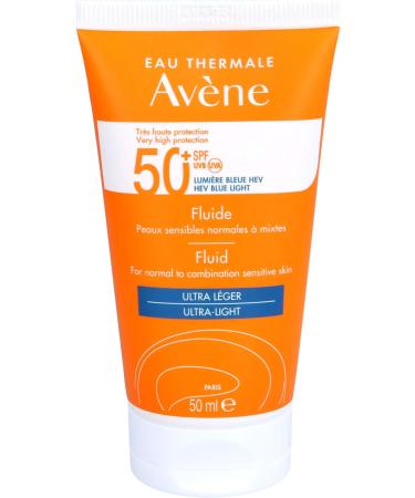 Avene Sun Fluid SPF 50+ Fragrance-Free | Buy 50ml Sunscreen for All Skin Types - International Shipping Available - Buy Online on GoSupps.com