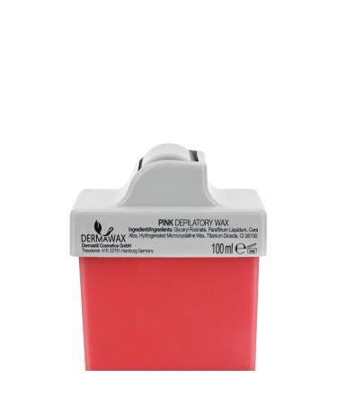 Dermawax 6x 100ml Pink Roll-On Warm Wax Cartridges for Hair Removal Perfect for Upper Lip & Eyebrow Waxing | International Shipping Available - Buy Online on GoSupps.com