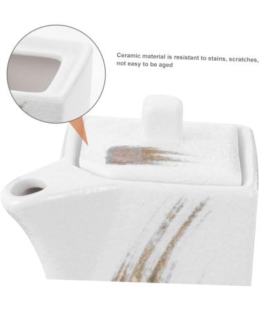 HOMSFOU 3pcs Ceramic Sauce Vinegar Pot Vintage Soy Sauce Dispenser Japanese Oil Cruet Ceramic Soy Sauce Dispenser Olive Oil Dispenser Sauce Jar Liquid Ceramics Chili White Storage Bottle - Buy Online on GoSupps.com