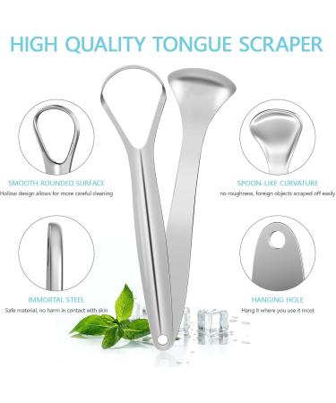 4-Piece Copper & Stainless Steel Tongue Cleaner Set | Effective Tongue Scraper & Brush for Oral Hygiene - Buy Online on GoSupps.com