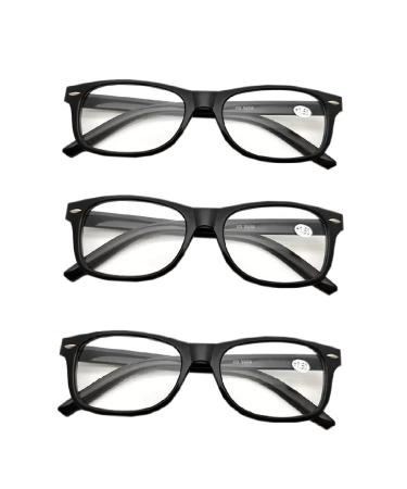 Na jingshu 3 pack reading glasses computer glasses visual correction reading glasses hinge hinge reading glasses visual aid optics glasses reading help for women 3.0