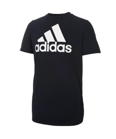 adidas Boys' Short Sleeve Aeroready Performance Logo Tee T-Shirt Medium Black