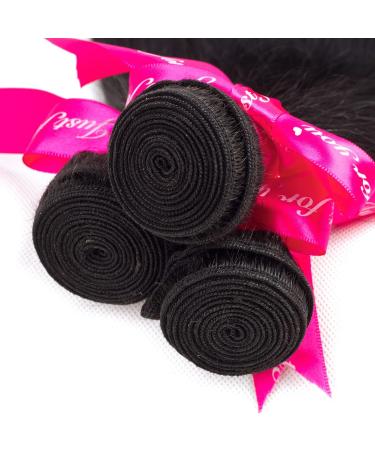 Subella Brazilian Straight Hair 10A Grade Virgin Human Hair Bundles - 14 16 18 Inch Natural Black Color - Buy Online on GoSupps.com