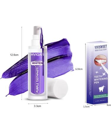Purple Whitening Toothpaste-3pcs Purple Corrector Toothpaste-Oral Cleaning Toothpastes Purple Teeth Whitening Purple Colour Corrector Toothpaste Teeth Whitening Booster (3PCS) - Buy Online on GoSupps.com
