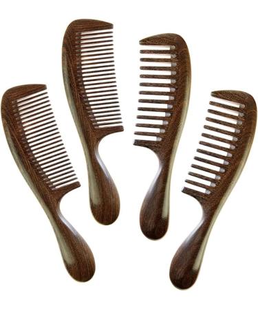 Comb Golden Silk Sandalwood Comb Large Thick-Handled Massage Comb Thick-Tooth Curling Comb Unisex wooden comb (Size : Small) - Buy Online on GoSupps.com