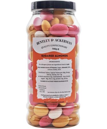 Sugared Almonds (700g) Original Sweet Almond Delights in a Jar - Premium Quality by Bentley & Ackerman's Sweet Shop - Irresistible Crunchiness - Buy Online on GoSupps.com