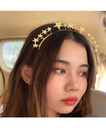 Thyonta Rhinestone Star Headband Crown Dazzle The Night with Our Sparkling Star Headbands for Women & Girls Christmas Edition for Parties Festival Wedding and More - Buy Online on GoSupps.com