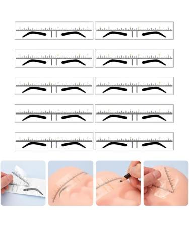 Healvian 10Pcs Eye Brow Ruler Eyebrow Shaping Stencils Eyebrow Template Girl Makeup Supplies - Buy Online on GoSupps.com