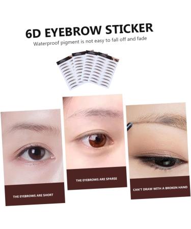 BIUDECO Fake Eyebrow Stickers 4pcs Eyebrow Stickers Waterproof Stickers Eyebrow Tattoos 6d Hair-like Eyebrows Stickers 4d Mold - Buy Online on GoSupps.com