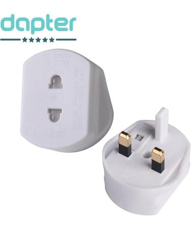 Buy Plug Adapter & Shaver Adapter | 2-Pack 2-Pin to 3-Pin Bathroom Socket Converter | International Shipping - Buy Online on GoSupps.com