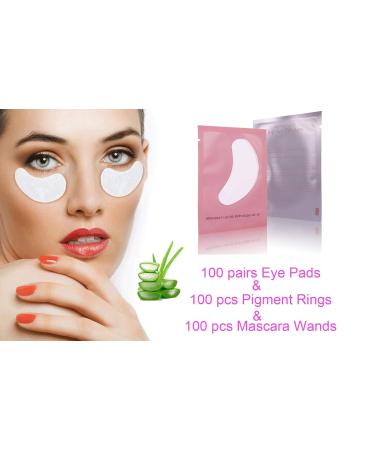 Buy 3x100 Lint Free Eye Gel Patches & Glue Rings for Eyelash Extensions - Pink Combo - International Shipping Available - Buy Online on GoSupps.com